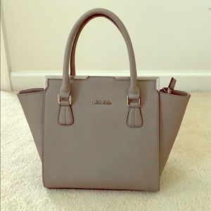 Calvin Klein grey handbag